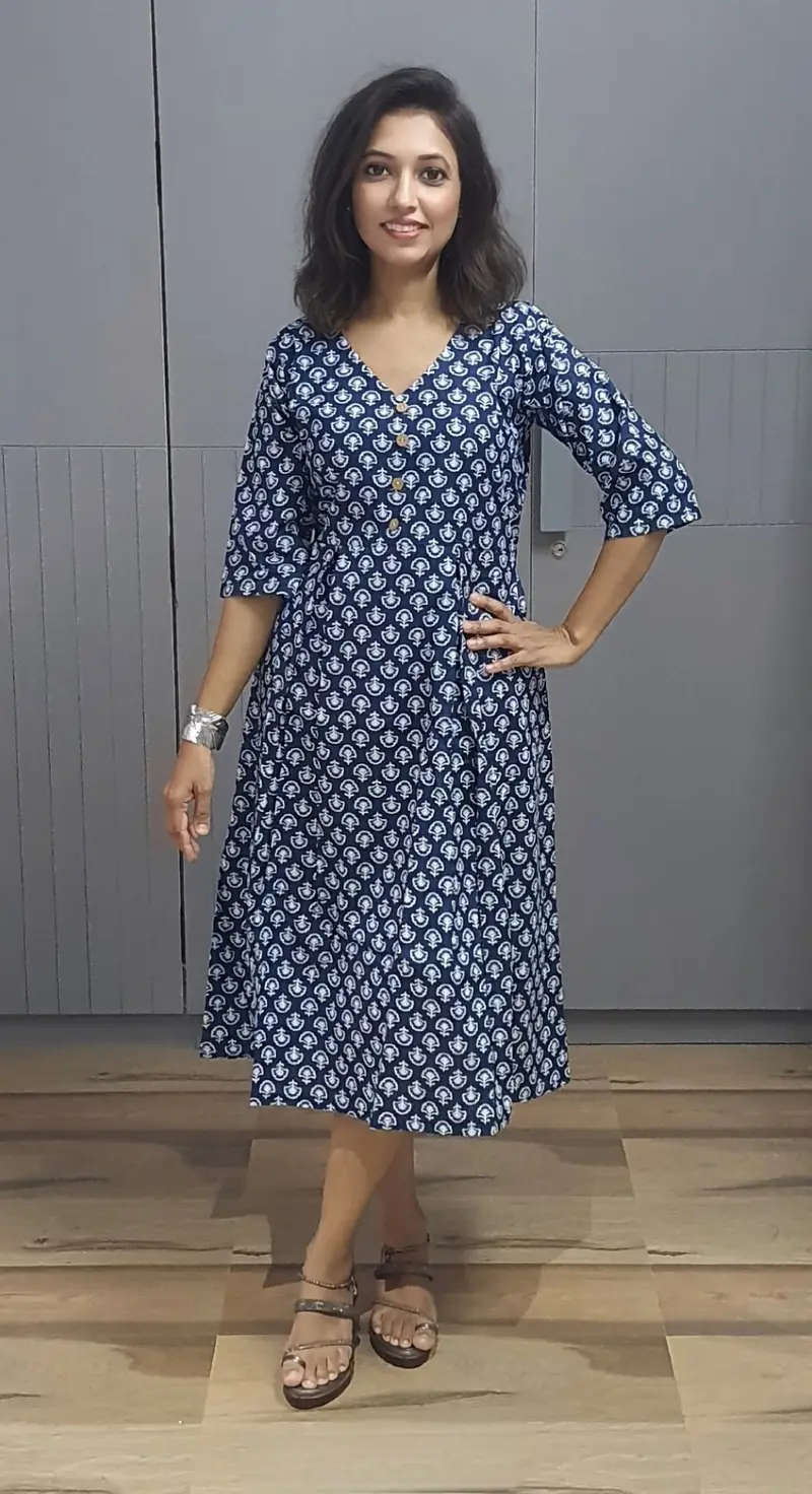 Cotton One Piece Dress for Women Online - Image 9 in Surat